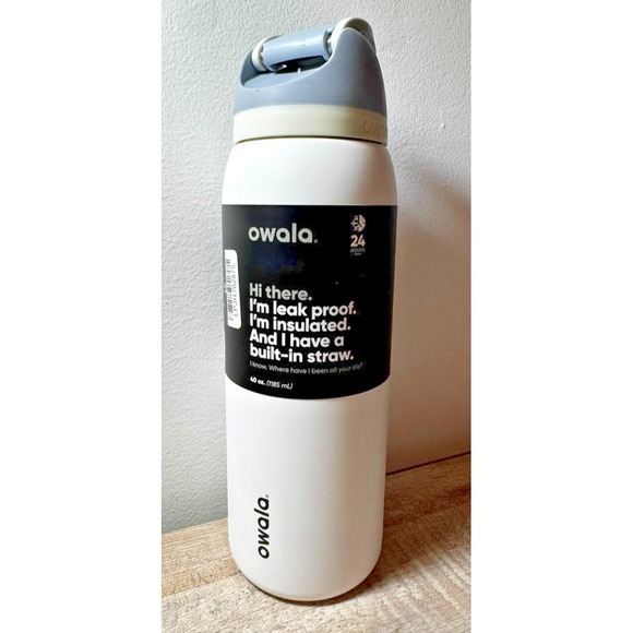OWALA 40OZ FREESIP STAINLESS STEEL WATER BOTTLE - SLEEK BRAND NEW WITH TAGS - Picture 3 of 6